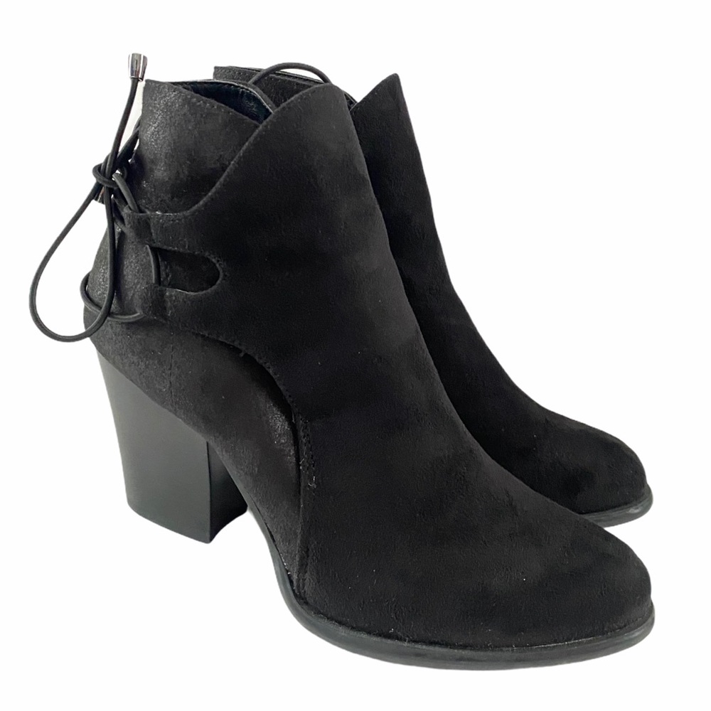 Dirty Laundry Black Wing It Lace Up Ankle Boots Booties Size 6.5